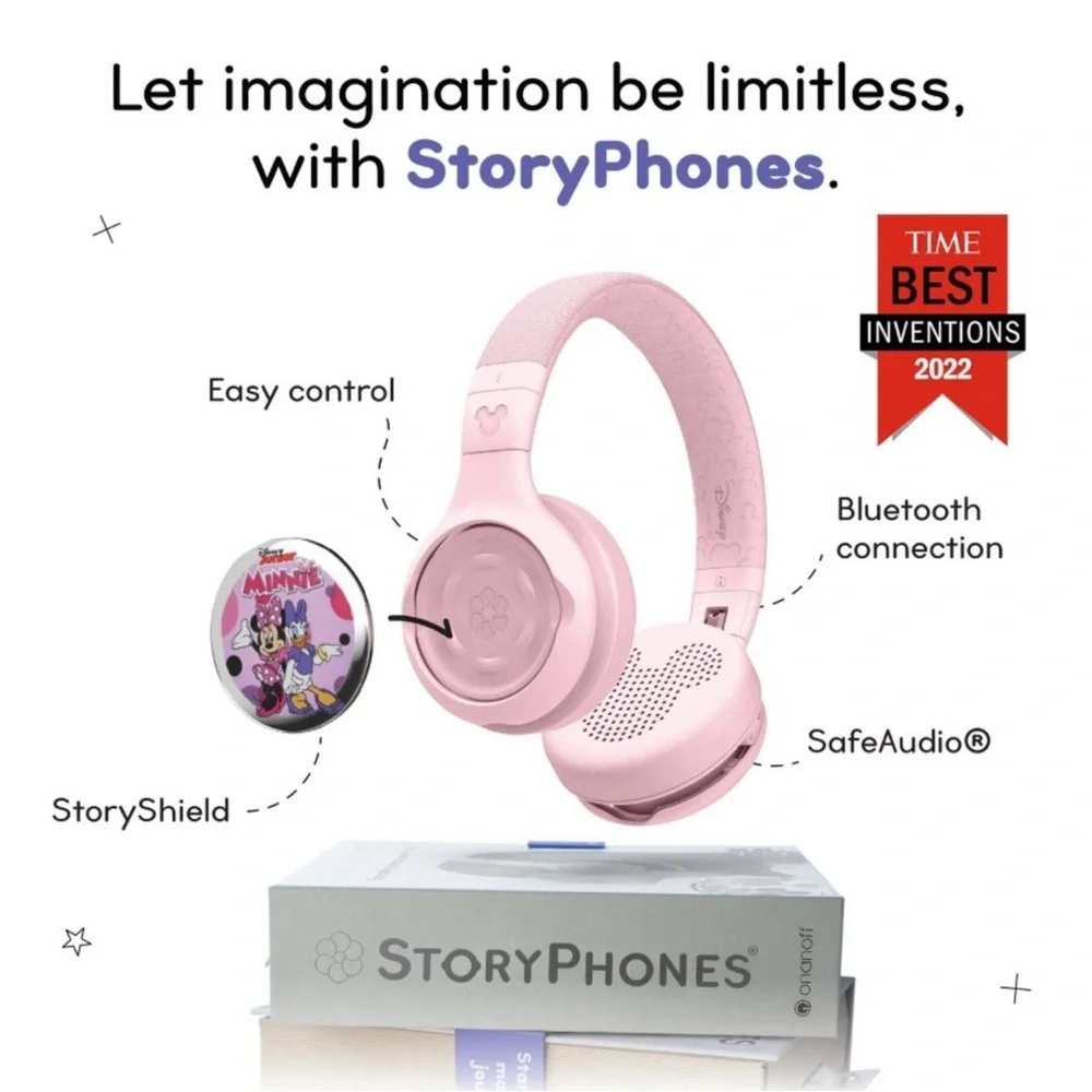 NEW Disney StoryPhones Bluetooth Wireless Headphones Minnie Mouse Learn Tonie